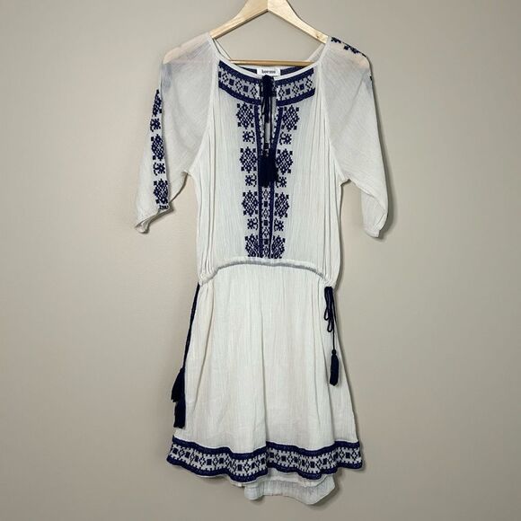 Anthropologie x Boemo Embroidered White Gauze Mini Dress Size Small - Picture 10 of 10